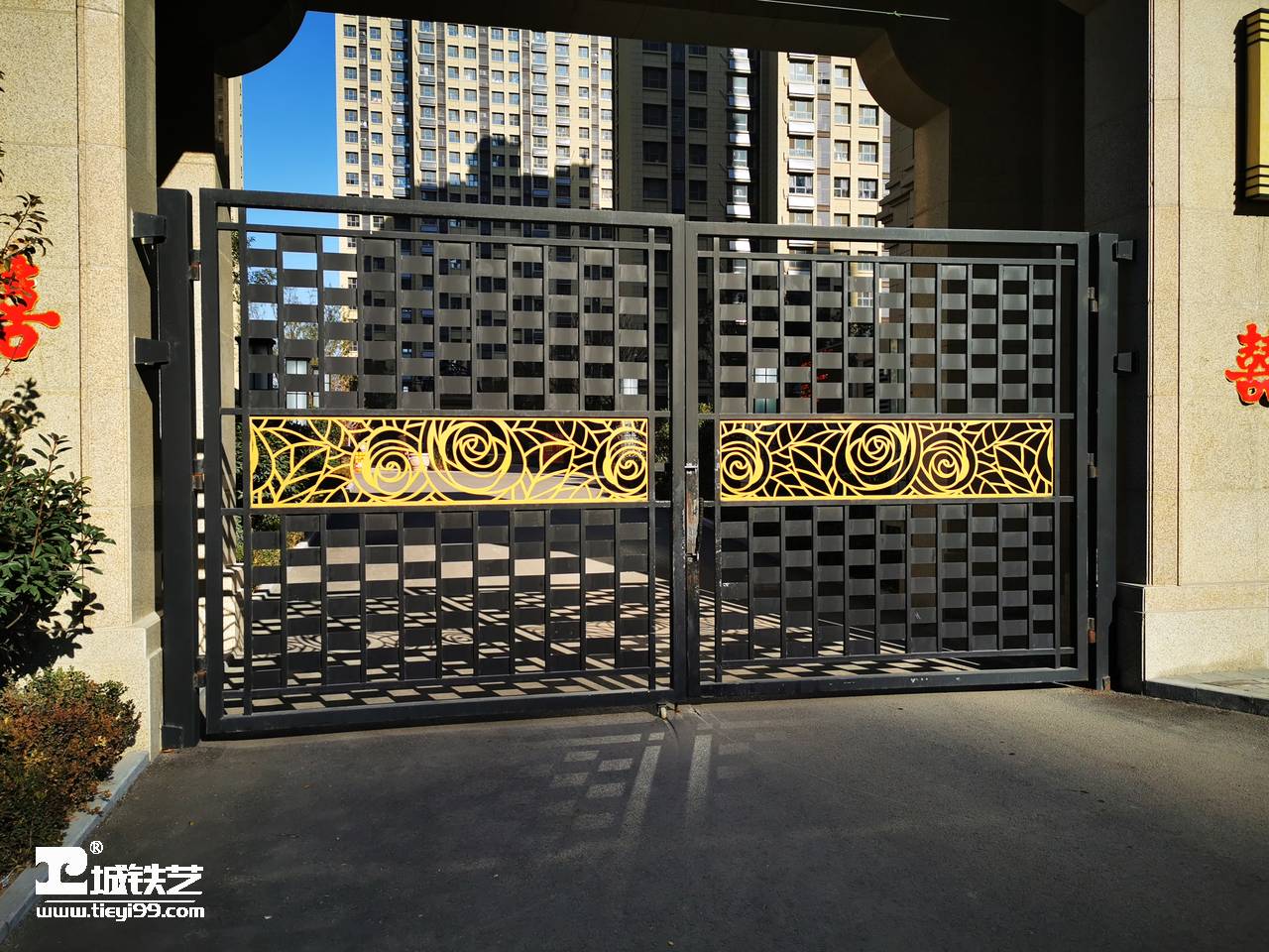 铁艺大门|庭院门|小区大门TDM2122-图1