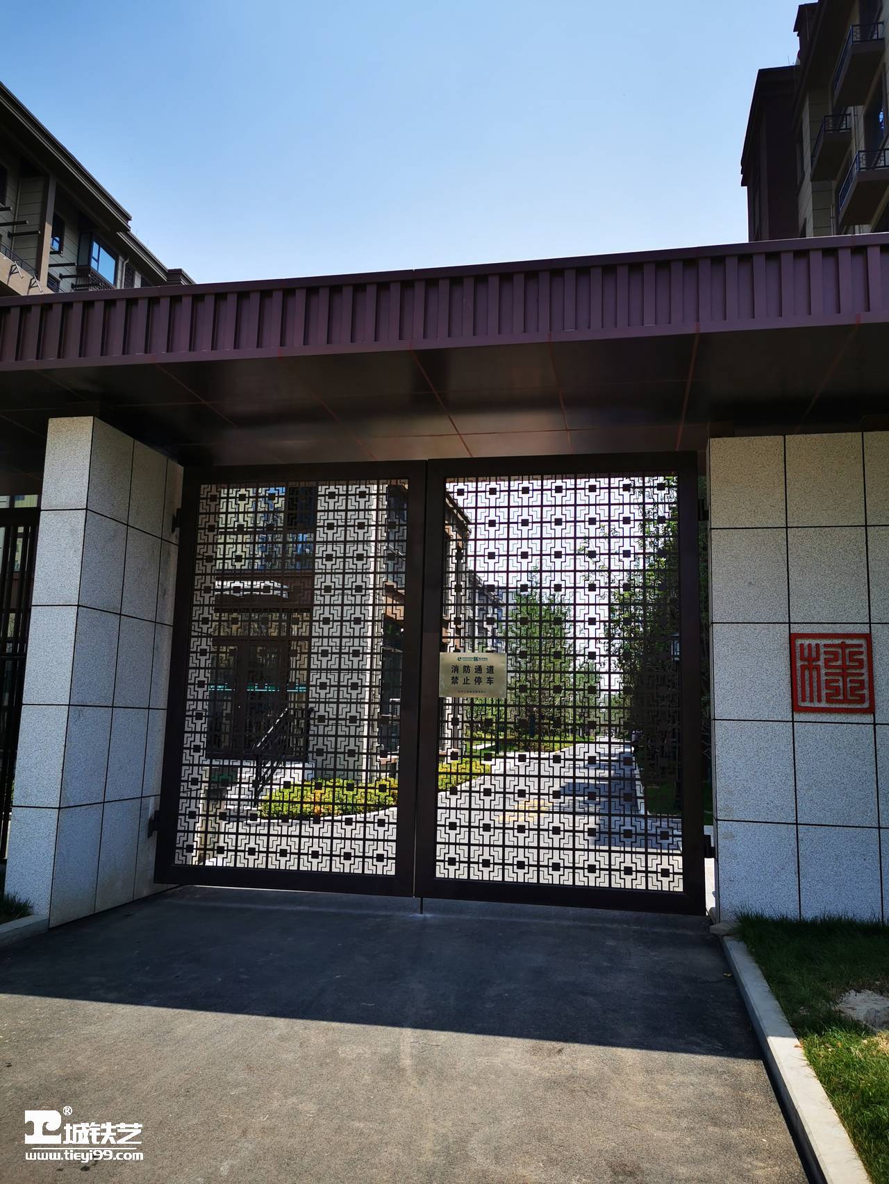 铁艺大门|庭院门|小区大门TDM2136-图1