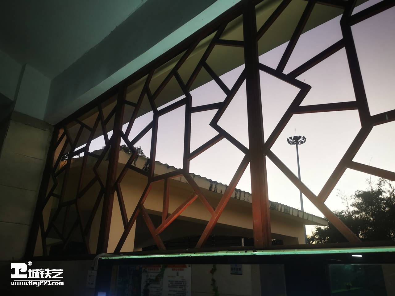 铁艺隔断-铁艺屏风-墙面造型TGD2221-图1